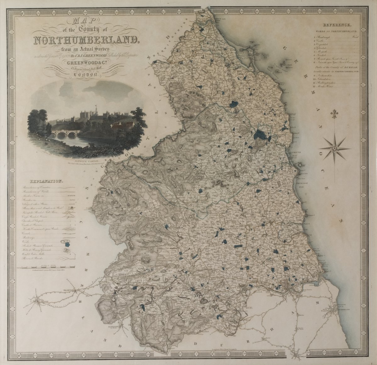 Image of Map of the County of Northumberland