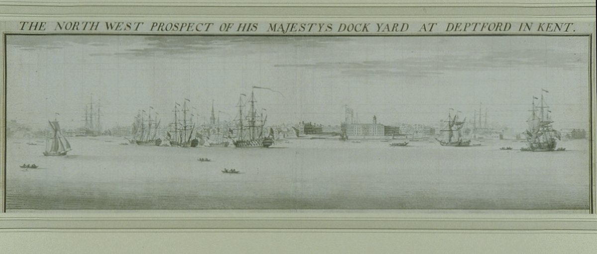 Image of The North West Prospect of His Majesty’s Dock Yard at Deptford in Kent