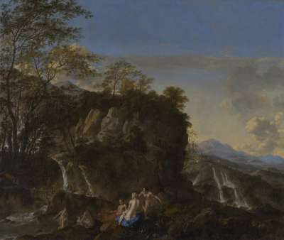 Image of Landscape with Nymphs Bathing