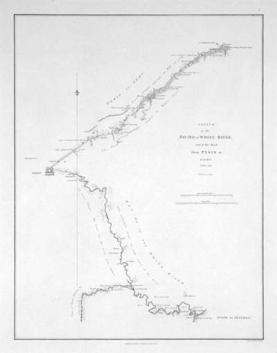 Image of Sketch of the Pay-Ho or White River, and of the Road from Pekin to Geho taken 1793