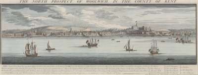 Image of The North Prospect of Woolwich, in the County of Kent