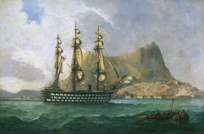 Image of HMS “Marlborough” off Gibraltar