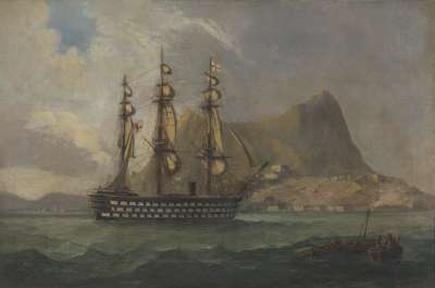 Image of HMS “Marlborough” off Gibraltar