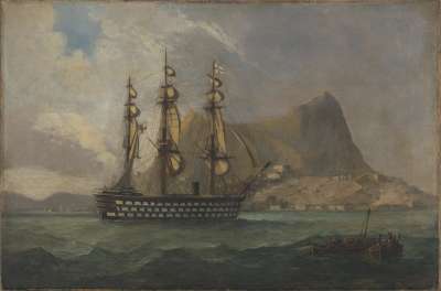 Image of HMS “Marlborough” off Gibraltar