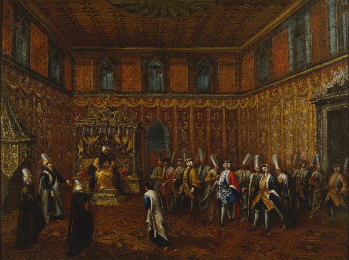 Image of Audience of a European Ambassador with the Sultan