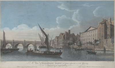 Image of A View of Westminster Bridge, with parts adjacent as in the Year 1747