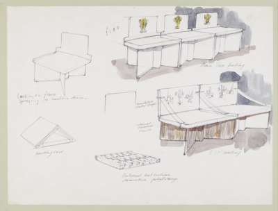 Image of Investiture of the Prince of Wales 1969: Initial Sketch for General Seating