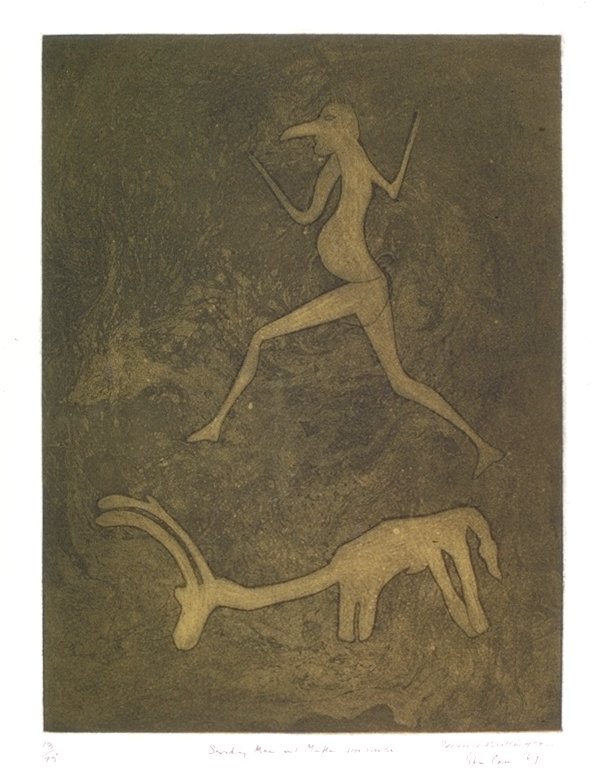 Image of Striding Man and Mouflon 4000, 5000 BC