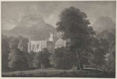 Image of Landscape with View of Melrose Abbey