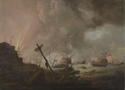 Image of Admiral Sir John Duckworth Forcing Pass through Dardanelles, 1807