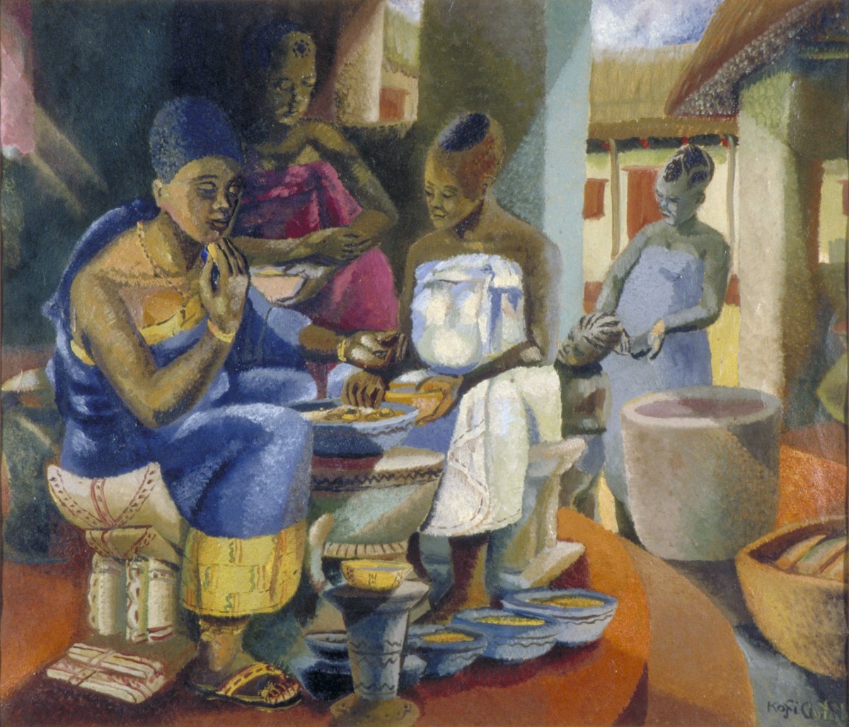 Image of An Akan Ohemaa (Queen Mother) at Lunch