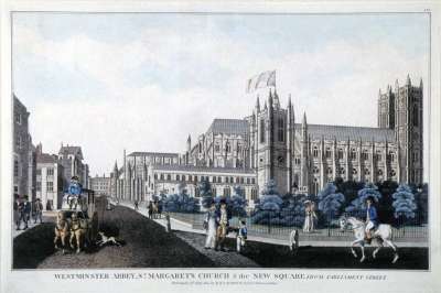 Image of Westminster Abbey, St. Margaret’s Church & the New Square from Parliament Street