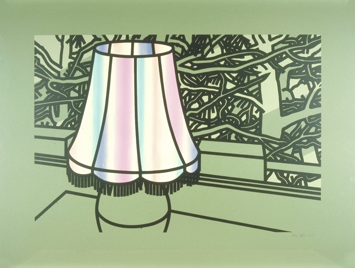 Image of Lamp and Pines