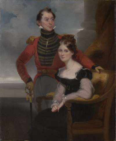 Image of Field Officer in Uniform with his Wife