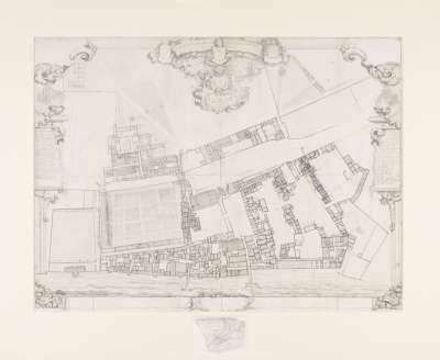 Image of Drawing of Plan of the Old Palace of Whitehall as it was in 1680