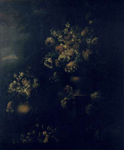 Image of Still Life: Urn and Flowers on Left