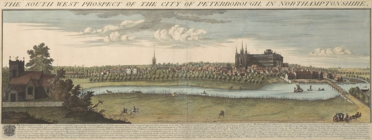 Image of The South West Prospect of the City of Peterborough, in Northamptonshire