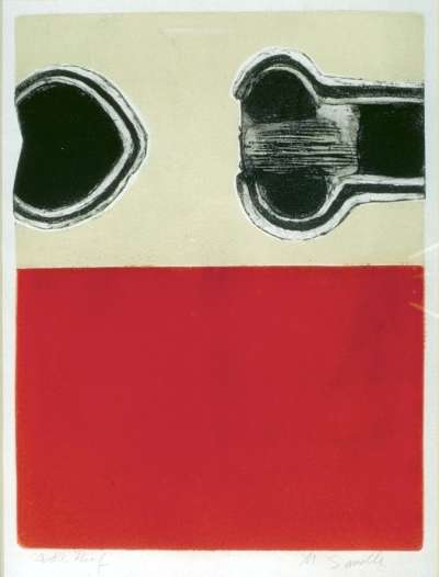 Image of Untitled (Red and Black Abstract)