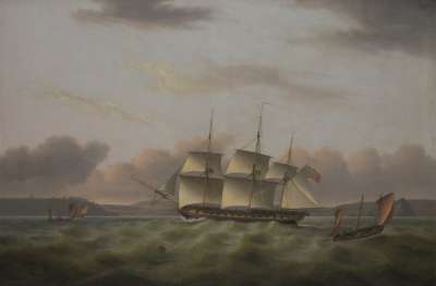 Image of H.M. Frigate “Endymion” off Plymouth