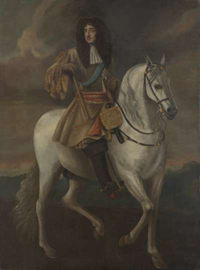 Image of King Charles II (1630-85) Reigned 1660-85, on Horseback