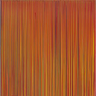 Image of Poured Lines: Light Red, Green, Blue, Yellow, Orange, Yellow, Red