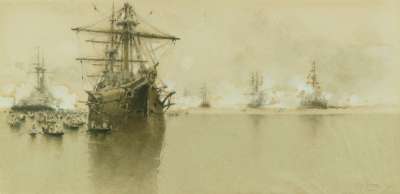 Image of Visit of English Mediterranean Fleet to Lagoon, Venice 1893