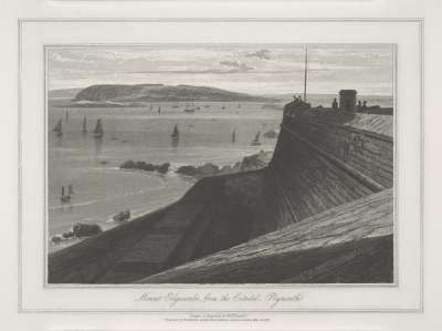 Image of Mount Edgecumbe from the Citadel, Plymouth