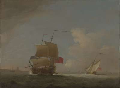 Image of English Men-o-War and Other Shipping off Coast