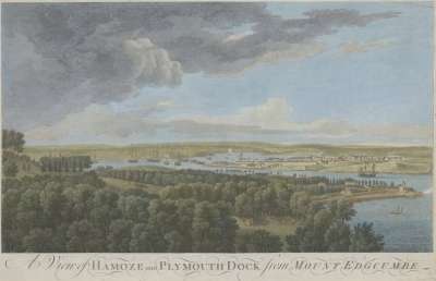 Image of A View of Hamoze and Plymouth Dock from Mount Edgcumbe