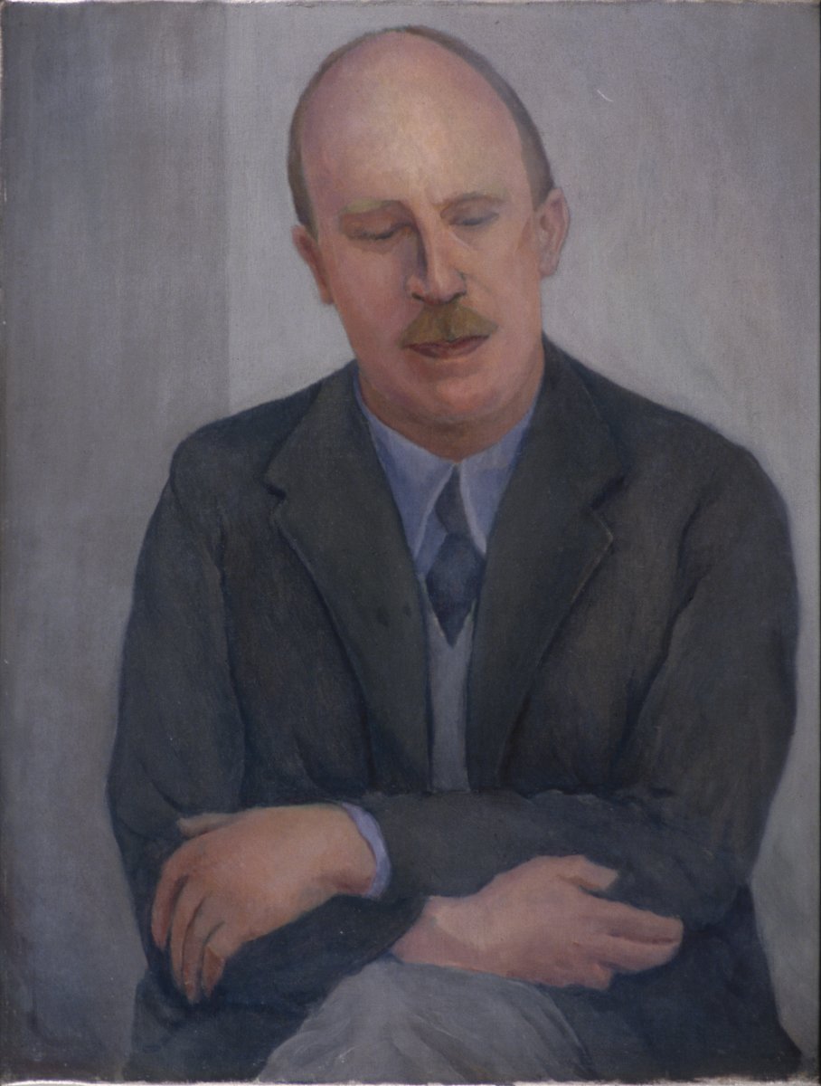 Image of Unknown Seated Man with Bald Head and Moustache