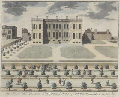 Image of The South-West Prospect of his Grace ye Duke of Marlborough’s House in St. James’s Park