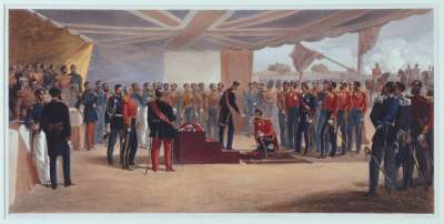 Image of The Investiture of the Order of Bath.  At the Head Quarters of the British Army Before Sebastopol