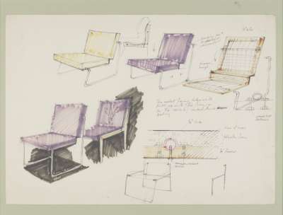 Image of Investiture of the prince of Wales 1969: Initial Sketch for General Seating