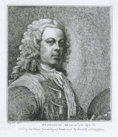 Image of William Hogarth (1697-1764) painter and engraver: ‘self portrait’