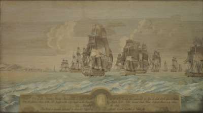 Image of A View of His Britannic Majesty’s Fleet at Anchor at Leghorn Roads on 15 January 1800