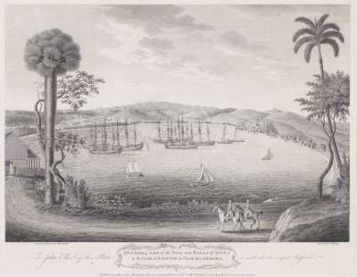 Image of A View Looking South of the Town and Harbour of Lucea in the parish of Hanover, the North Side of Jamaica