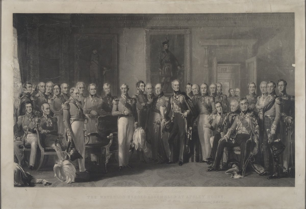 Image of The Waterloo Heroes Assembled at Apsley House, 18 June 1845