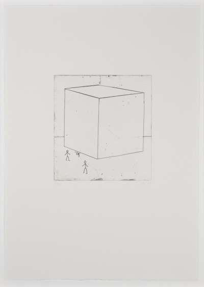 Image of Untitled (Figure trapped under square)