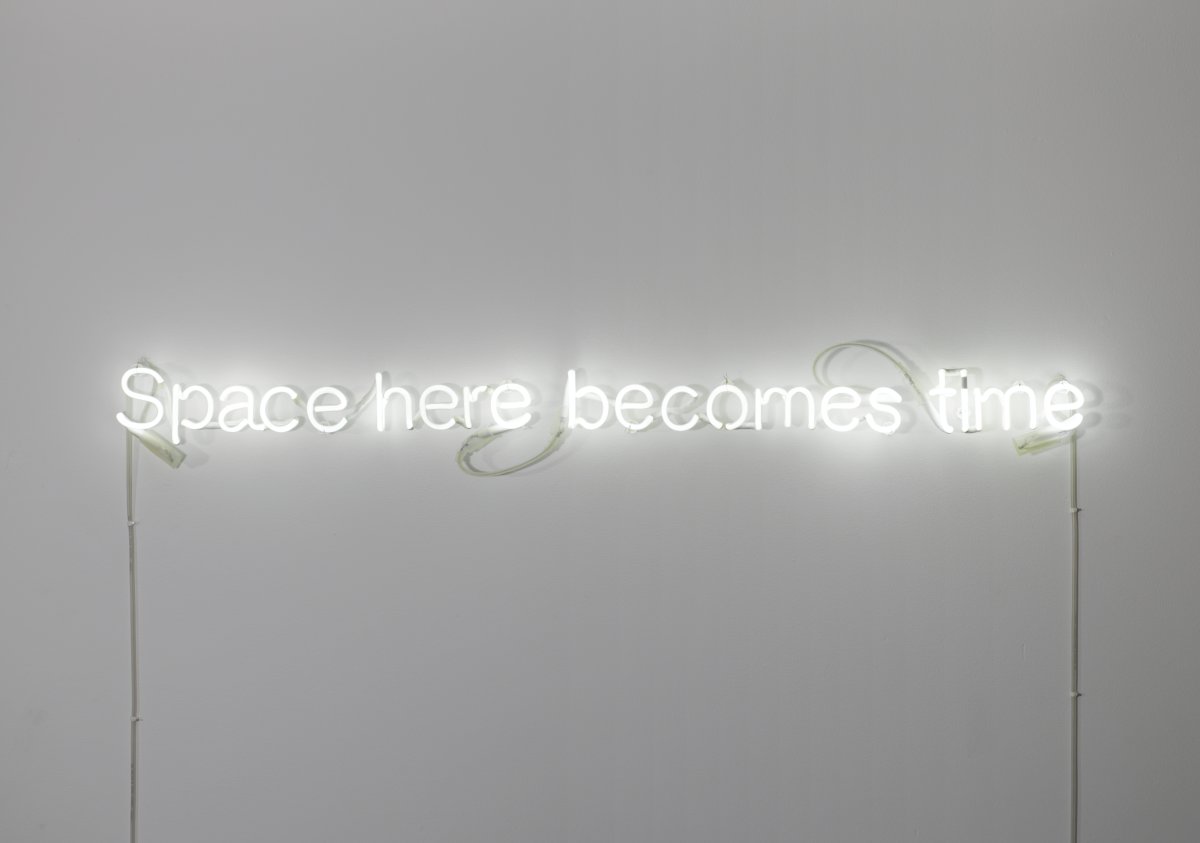 Image of Time here becomes space / Space here becomes time