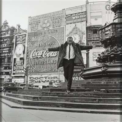 Image of Mike Eghan at Piccadilly Circus, London 1967