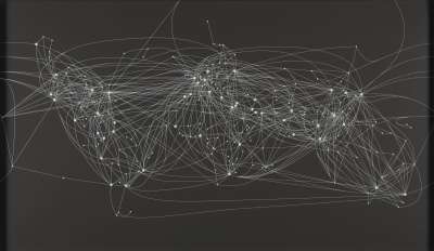 Image of Air Routes of the World (Night)