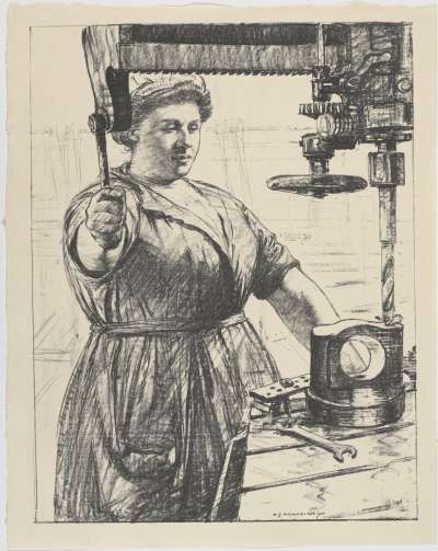 Image of Women’s Work: On Munitions – Heavy Work (Drilling and Casting)