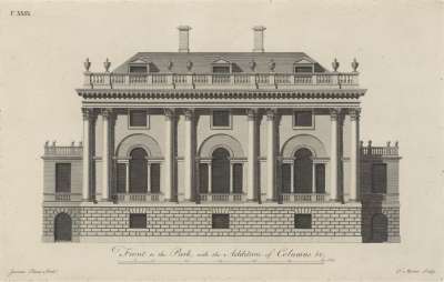 Image of Front to the Park, with the Addition of Columns &c. [Dover House]