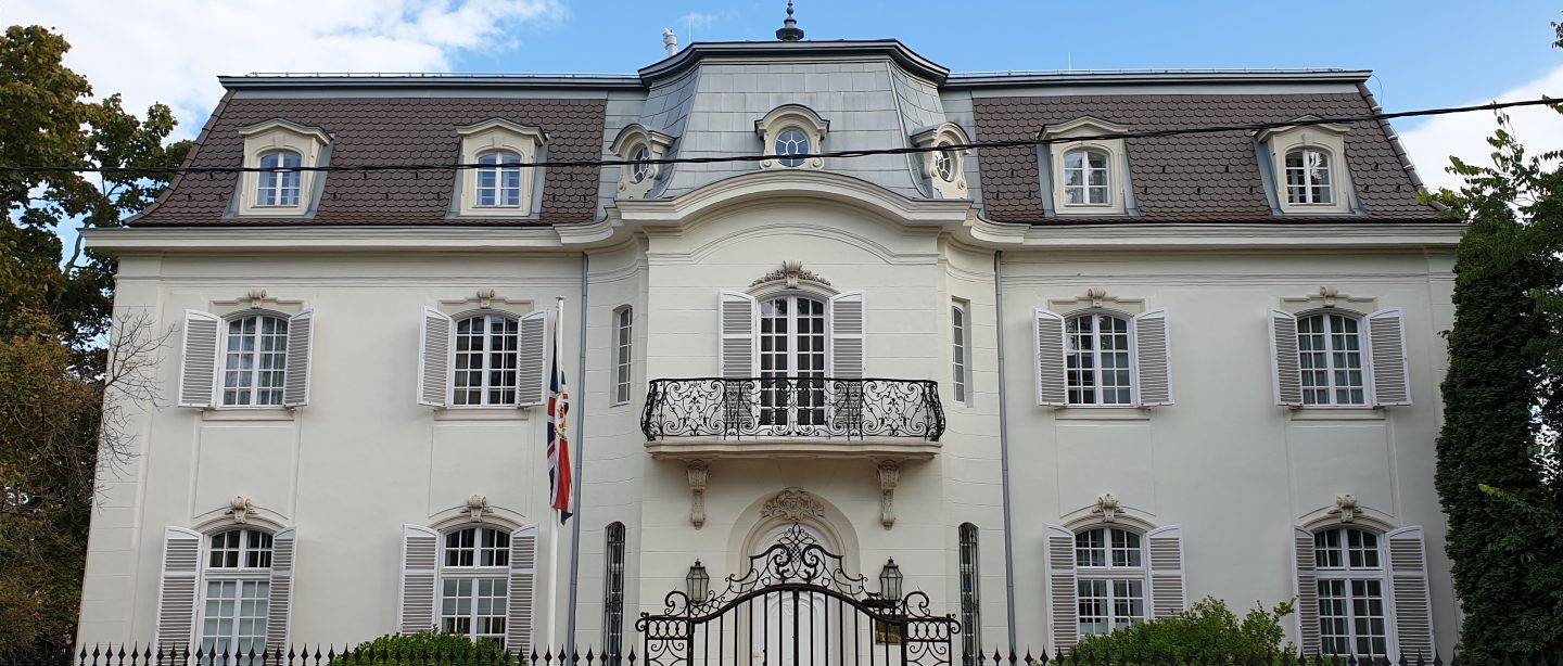 exterior view of the Ambassador's Residence in Budapest