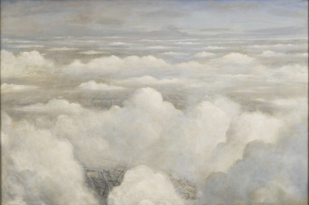 a view of clouds from an aeroplane