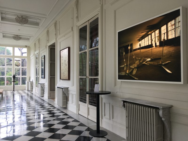 an interior with works of art in the British Residence in Paris