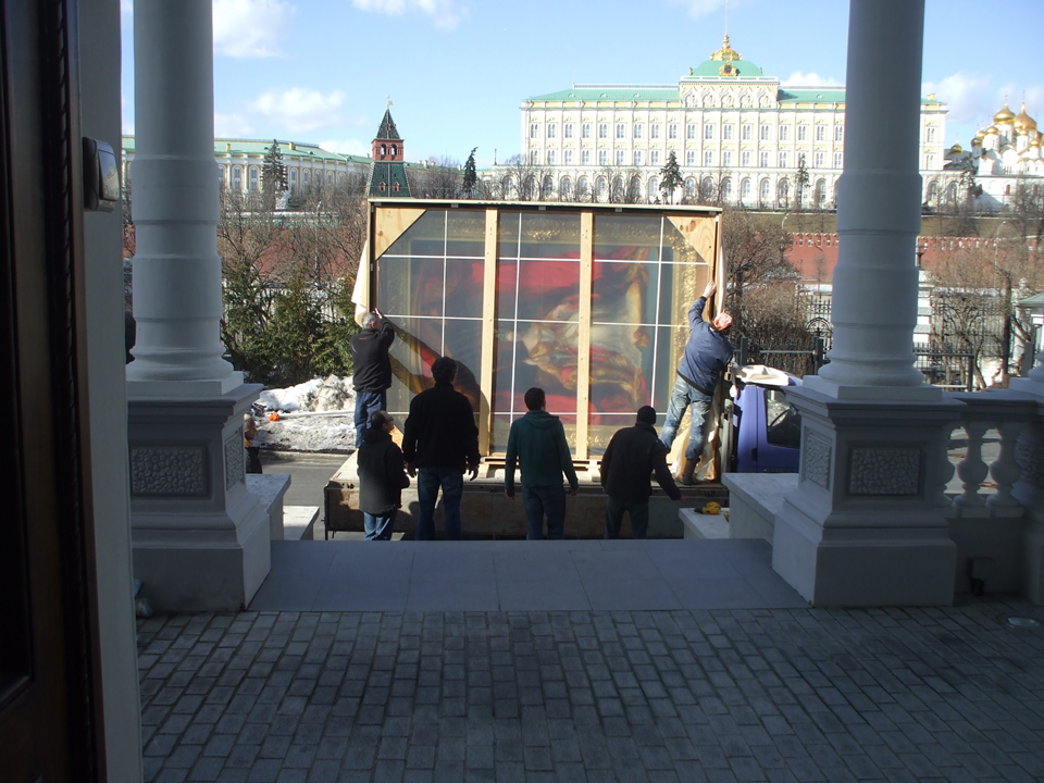 Installation view George Hayter Queen Victoria entrance of HMA residence, Moscow, 2010